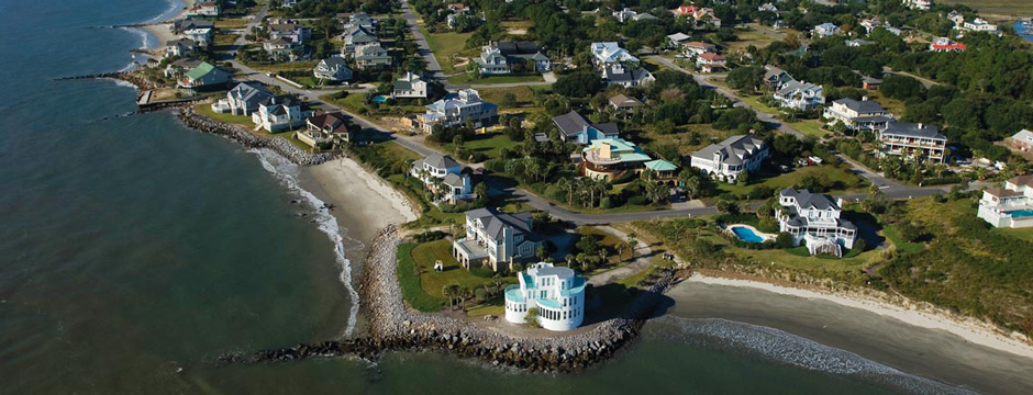 Sullivan's Island aerial beach photo