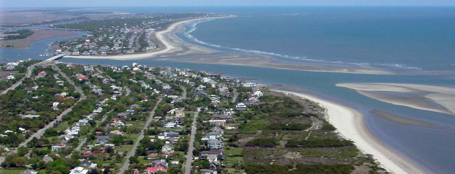 Wide Sullivan's Island aerial photograph