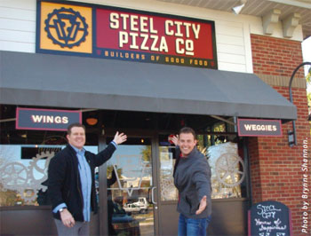 Owners Mark Gray and Adam Carb are enthusiastic about Steel City Pizza 